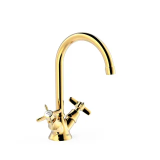 Tres 2 Griff Waschtischarmatur Mit Griff G3/8" flexible Anschlussschläuche, 24210901OR 24210901OR