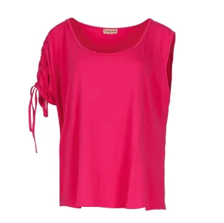 Rotes fuchsiafarbenes asymmetrisches Top