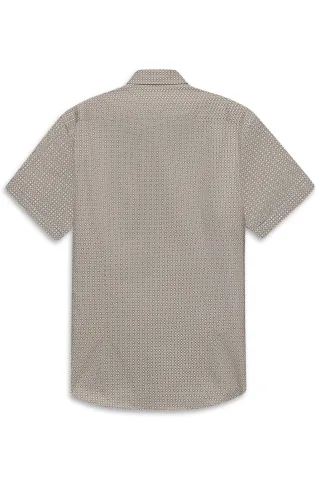 bugatti - Freizeithemd 1/2 Arm beige - Gr. - 4XL