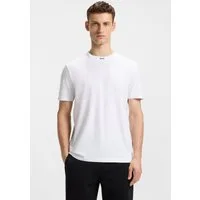 BOSS GREEN T-Shirt Tee Rib mit Logo am Ausschnitt