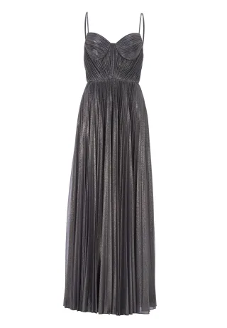 hey kyla - Schimmerndes Plisseekleid silver