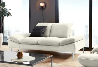 W.SCHILLIG 2-Sitzer "enjoy&MORE" mit Sitztiefenverstellung, Füße silber matt, Breite 202 cm