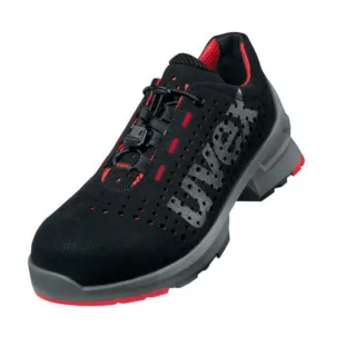uvex 1 Sicherheitsschuh S1 Halbschuh gelocht schwarz/rot 43 - 8546843