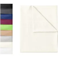 NatureMark Bettlaken klassisches Betttuch Haustuch, 100% Baumwolle, Gummizug: ohne, (1 Stück), Laken Haustuch, viele Größen und Farben, 150x250 cm, Naturweiß