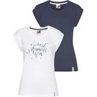 Ocean Sportswear T-Shirt (Packung, 2-tlg., 2er-Pack) Kurzarm mit Aufschlag, lässiger Schnitt, mit Logodruck