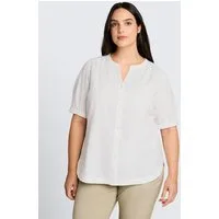 TOM TAILOR PLUS Kurzarmbluse Blusen & Shirts Plus Size - Bluse aus Baumwolle