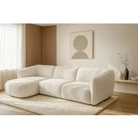 Home affaire Ecksofa OSTRUP Rundsofa, L-Form, Naturtöne, Boucle oder Chenille, Breite 280 cm, organische Form mit sanften Rundungen