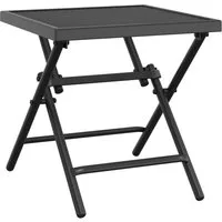vidaXL Gartentisch Gartentisch Klappbar Anthrazit 38x38x38 cm Stahlgitter (1-St)