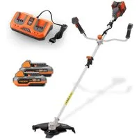 FUXTEC Akku-Motorsense FX-E2MSCSET, 35 cm Arbeitsbreite Messer, 2in1, 40V Akku-System 2x20V, 35 cm