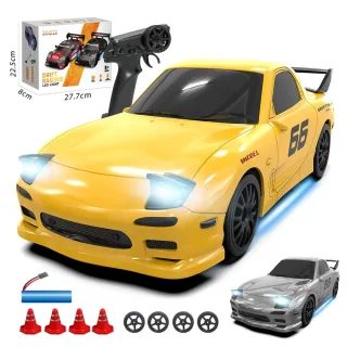 ENOZE 8608 8609 RTR 1/24 2.4G 4WD RX7 Drift RC Car High-Speed Remote Control Mini Race LED Light On-Road Racing Vehicle