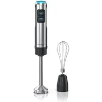 Arendo Stabmixer Edelstahl Pürierstab, Handmixer, stufenlose Regelung, schwarz, 1200 W, Edelstahl, mit Schneebesenaufsatz, Pürierstab mit abnehmbarem Mixfuß