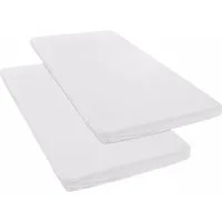OTTO home Spannbettlaken Topper Basic, in Gr. 90x200, 140x200 oder 180x200 cm, Baumwoll-Jersey, Gummizug: rundum, (2 Stück), Baumwolle, Matratzen bis 8 cm Höhe, Bettlaken, Spannbetttuch, Laken