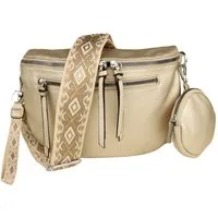 MIRROSI Bauchtasche Damen Taschen, Umhängetasche, Brusttasche, 30x20x9cm Veganes Leder (Schultertasche für jeden Anlass, (dazu 1x Münzbeutel und 1x Schlüsselband), Crossbody Bag, Bohemian gemusterten& verstellbaren Schulterriemen