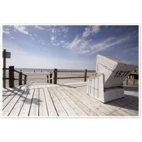 Posterlounge Wandbild Strandkorb Urlaub an der Nordseeküste, Dennis Stracke, erhältlich als Poster, Leinwandbild, Wandsticker oder Acrylglasbild