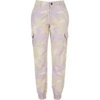 URBAN CLASSICS Cargohose Damen Ladies High Waist Camo Cargo Pants