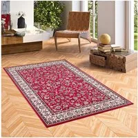 Pergamon Orientteppich Orient Teppich Trendline Rot Bordüre, Rechteckig, Höhe: 8 mm