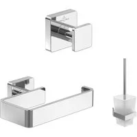 Villeroy & Boch Toilettenpapierhalter, Handtuchhaken, Toilettenpapierhalter & Bürstengarnitur, Chrom