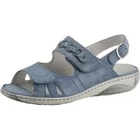 Waldläufer GARDA Riemchensandale, Sommerschuh, Sandalette, Keilabsatz, mit Druckknopf, G-Weite