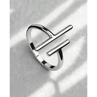 DANIEL CLIFFORD Silberring 'Tiana' Damen Ring Silber 925 rhodiniert, Silberring größenverstellbar (inkl. Verpackung), Statement-Ring aus feinstem S925 Sterlingsilber