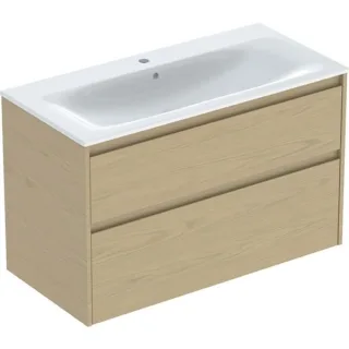 Geberit Renova Plan Set Möbelwaschtisch schmaler Rand, mit Unterschrank, zwei, 504041PS8 504041PS8
