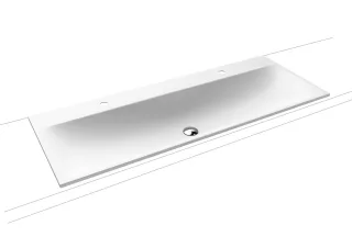 Kaldewei Einbauwaschtisch Silenio, Modell 3039 mit Überlauf 1200x460, 907906003711 907906003711