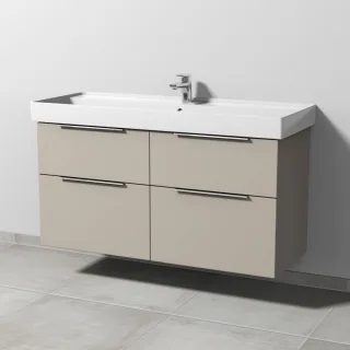 Sanipa 3way Waschtischunterbau zu Villeroy & Boch Collaro Waschtisch mit 4 Auszügen, Kaschmir-Matt UP8381U