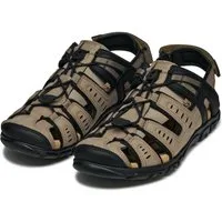 Geox UOMO SANDAL STRADA C Sandale, Sommerschuh, Klettschuh, Outdoorsandale, mit Lederfußbett