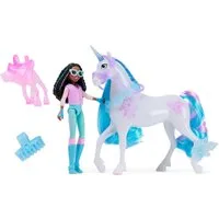 Spin Master Anziehpuppe Unicorn Academy - Layla & Einhorn Glacier, mit echter Mähne