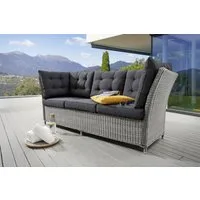 Destiny Loungesofa PALMA, Aluminium, Polyrattan, 3er Bank, inkl. Auflagen