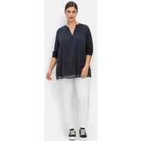 Sheego Klassische Bluse Tunika Langarm