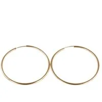 Bella Carina Paar Creolen Creolen Ohrringe aus 585 Gold 14 Karat 3,5 cm Durchmesser, 585 Gold 14 Karat