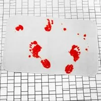 Goods+Gadgets Duschmatte Duschmatte Blut Motiv rutschfest – Horror Badteppich Badezimmer, schnell trocknend, Polyacryl, Dusch-Teppich für WC & Bad