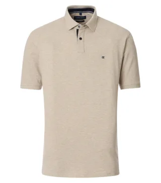 CASAMODA - Polo-Shirt uni 004470 beige - Gr. - 3XL