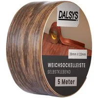 Dalsys Sockelleiste, L: 500 cm, Weichsockelleiste selbstklebend, 1-St., Klebeleiste, Abschlussleiste für Fugen in Wohnbereich, Küche, Bad