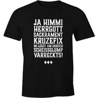 MoonWorks Print-Shirt Herren T-Shirt Himmi Herrgott Sakrament Fun-Shirt Moonworks® mit Print