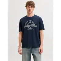 Jack & Jones Rundhalsshirt JJEDENVER GRAPHIC TEE SS O-NECK SN mit Logobranding