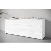 OTTO home Sideboard Kenia, Kommode, 180 cm breit, mit 9 Schubladen (1 St), Push-to-Open-System und großzügiger Stauraum