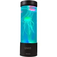 EAXUS LED Nachttischlampe Quallen LED-Stimmungsleuchte Schwarz 32x10cm: Farbwechsel & USB-Kabel