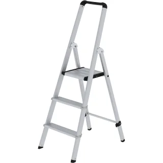 Munk ML Stufen-Stehleiter einseitig begehbar Aluminium eloxiert - 011253