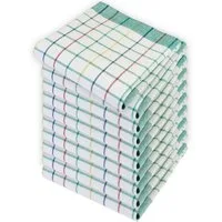 Delindo Lifestyle Geschirrtuch Bern, 10er Set, Baumwolle, Saugstarke Küchentücher, Kariert, 50x70 cm