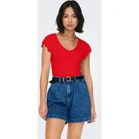 ONLY V-Shirt ONLBELIA – V-Ausschnitt für femininen Sommerkomfort Viskosemischung, regular fit, Rundhals