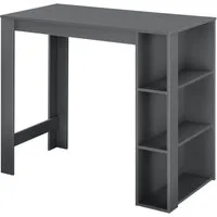 en.casa Bartisch, »Danderyd« 120x60x106 cm mit 3 Ablagefächern Dunkelgrau