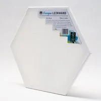 M MERCEO Leinwand, 5er Set Leinwand Hexagon Sechseck 40cm Durchmesser (280g/m²,Baumwolle)