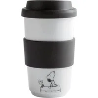 KAHLA Becher Peanuts Look-out Becher + Trinkdeckel + Banderole 0,4l, Porzellan