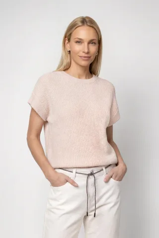monari - Strickpullunder mit weicher Haptik rosewater melange - Gr. - 38