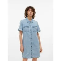 Vero Moda Jeanskleid VMJENNIE SS SHORT DENIM DRESS NOOS