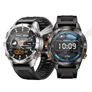 SENBONO KT80 1.46-inch HD Screen SOS Flashlight UV Light 3ATM Waterproof Heart Rate Blood Oxygen Monitor Sleep Monitorin