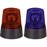 relaxdays LED Dekolicht Rundumleuchte 2-tlg. Set, Ein-/Ausschalter, rot, blau