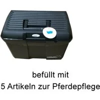 CATAGO Putzzeug-Set Pferde Putzbox mit Zubehör, schwarz