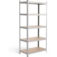 COSTWAY Schwerlastregal, 5 Ebenen, bis 175kg pro Ebenen, 180,5x90x40,5cm